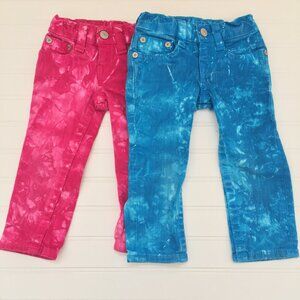 True Religion Pink & Blue Jeans Girls 2T
